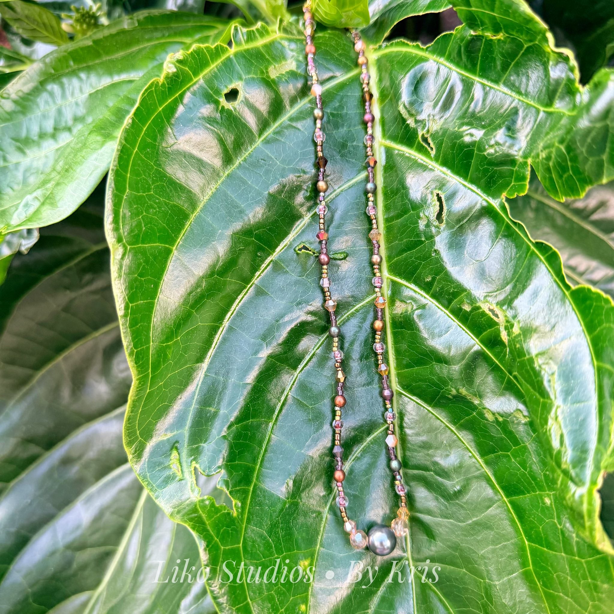 Dusky Shores | Single Pearl Beaded Choker 16"