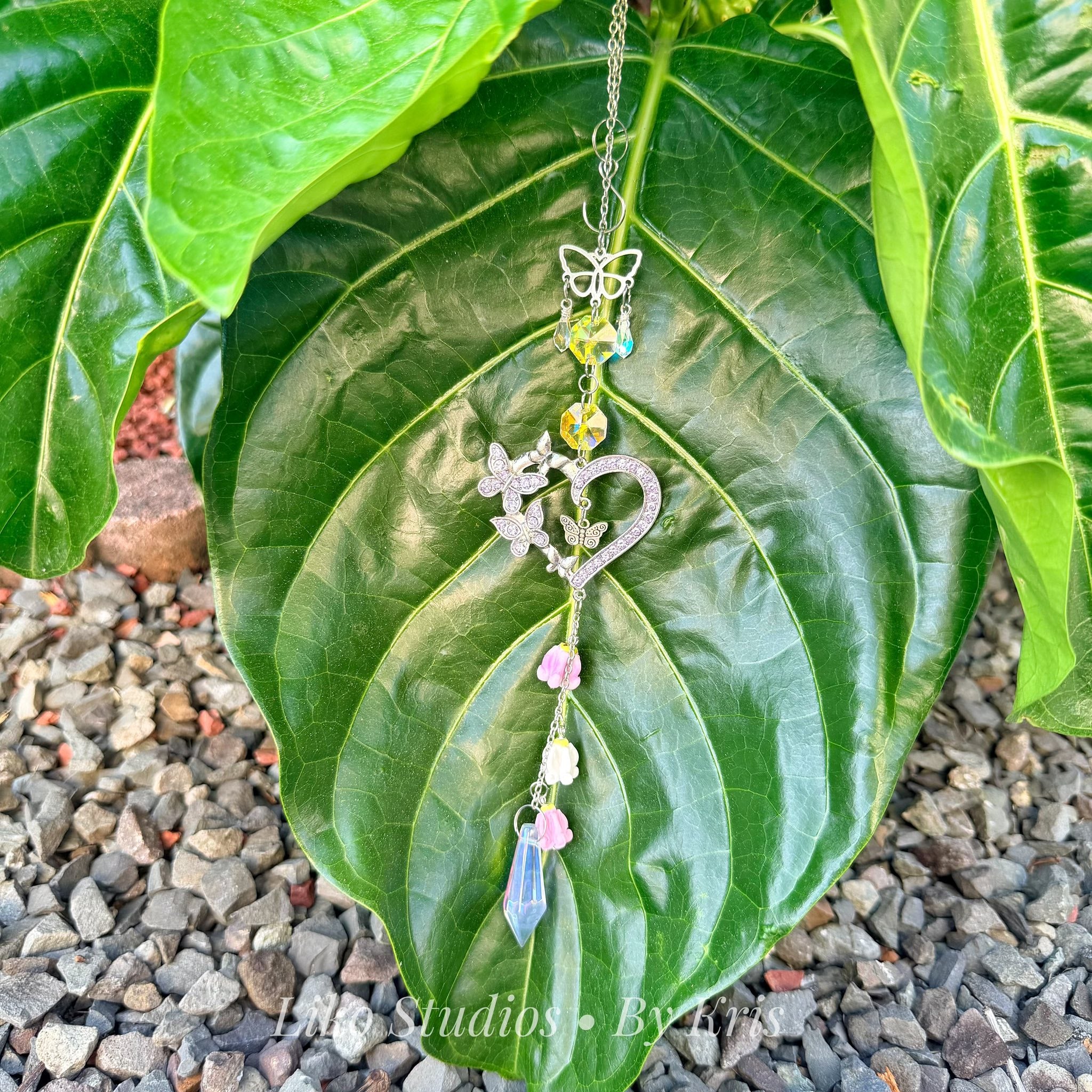 Butterfly Crown Flower Sun Catcher