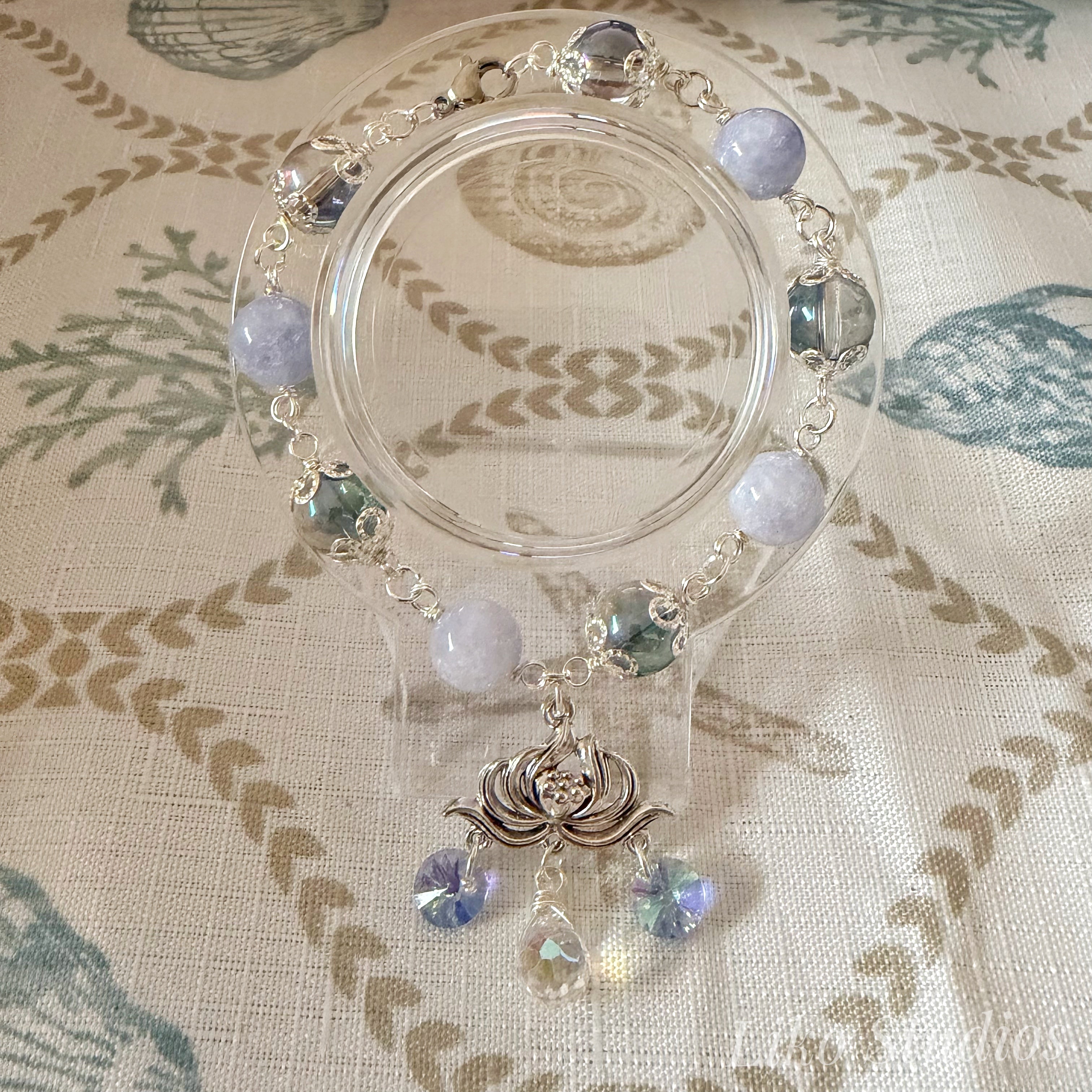 337 • Lotus Blue Lace Agate Bracelet