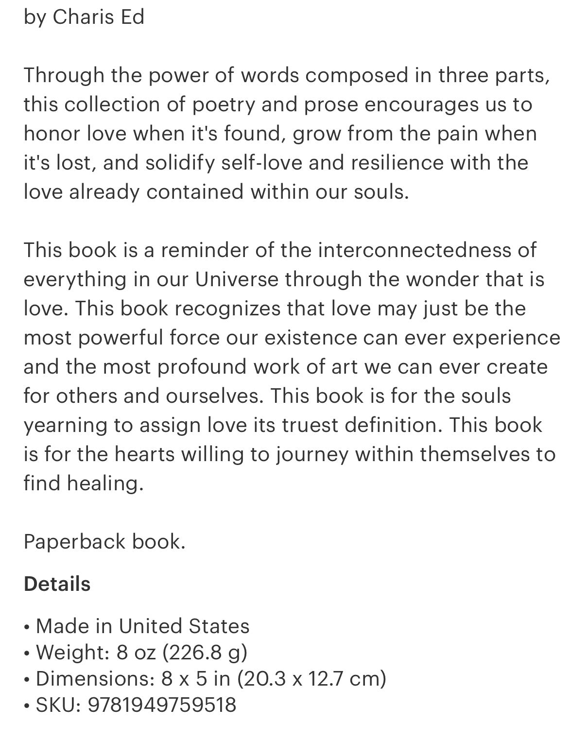 All The Love You Carry • Self Love Book