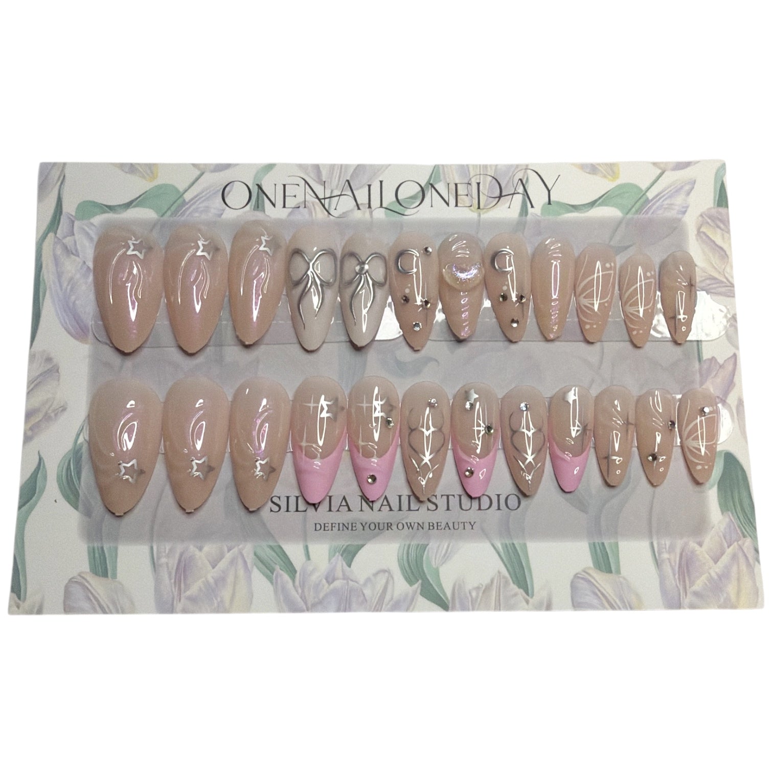 Light Pink Magical Pink Press On Nail Set (Long)