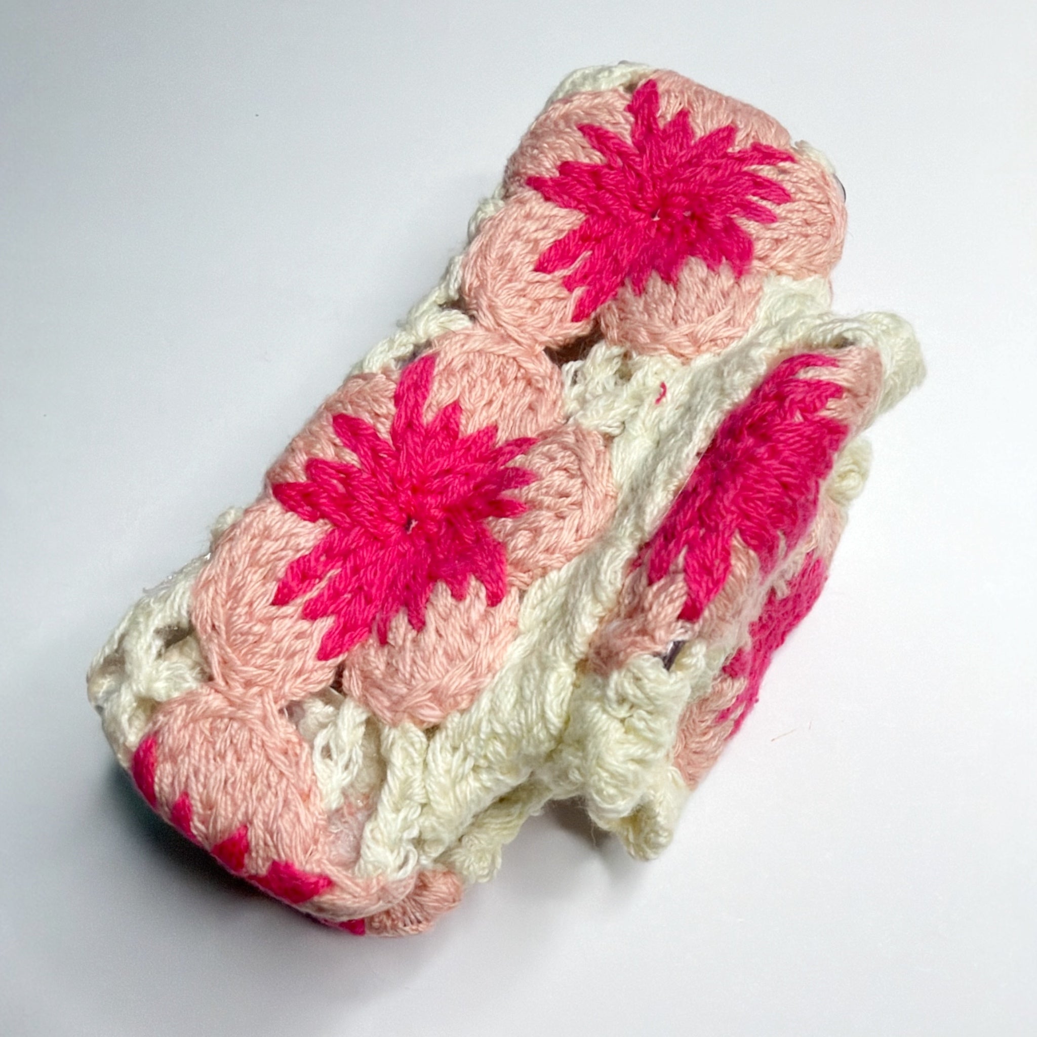 Crochet Pink Hair Clip