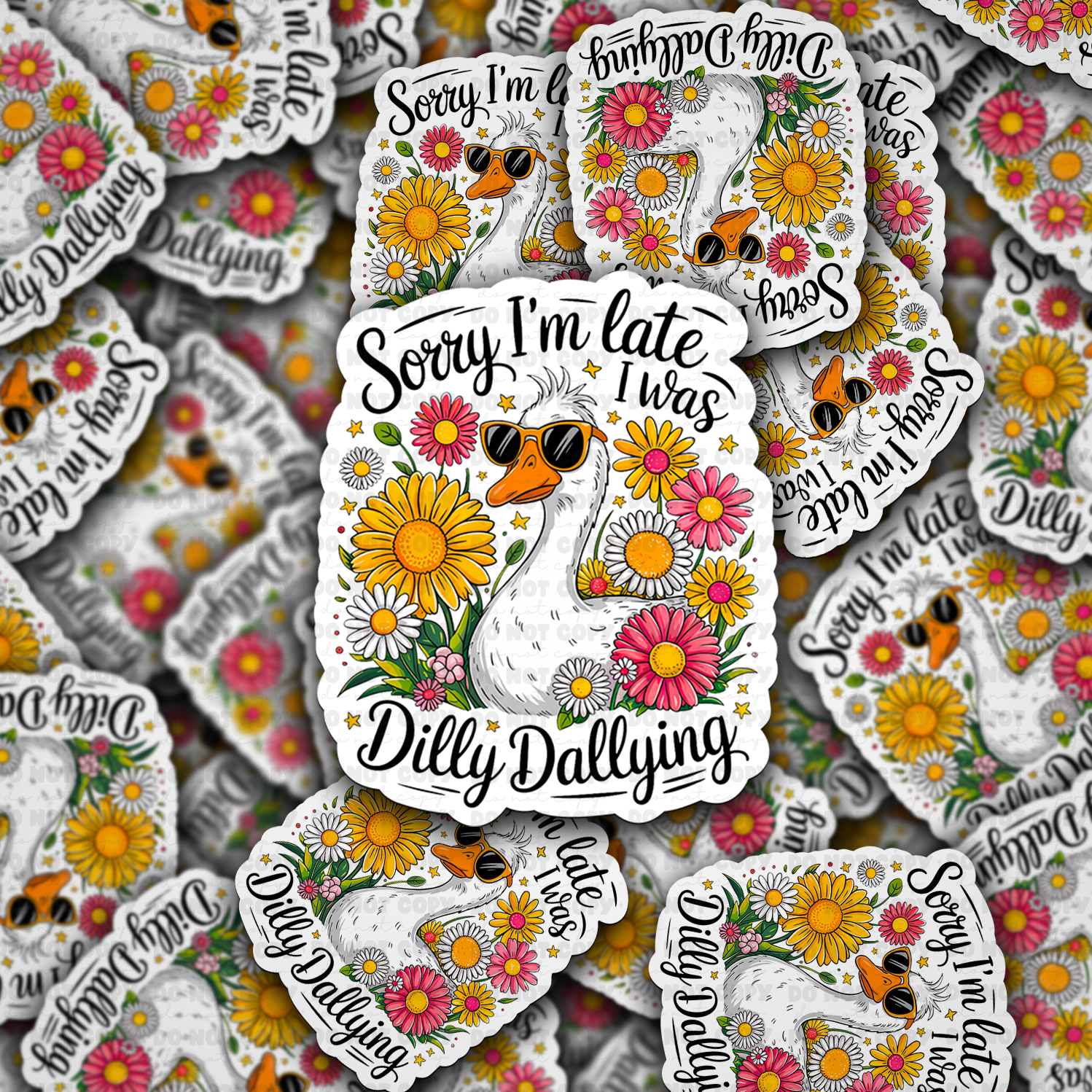 Sorry I'm late I was dilly dallying